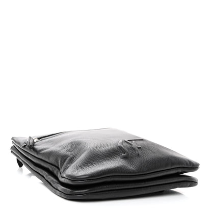 Salvatore Ferragamo Grained Calfskin Logo Shoulder Bag Black 4 of 10