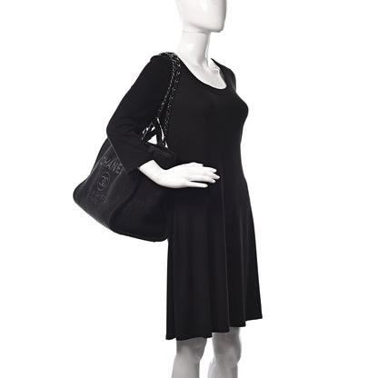 Chanel Lurex Boucle Medium Deauville Tote Black 2 of 10
