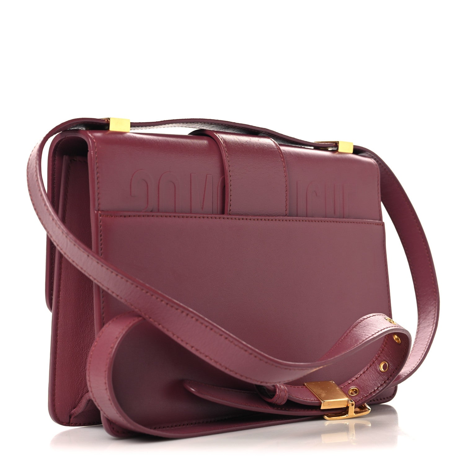 Christian Dior Smooth Calfskin 30 Montaigne Flap Bag Burgundy 2 of 10