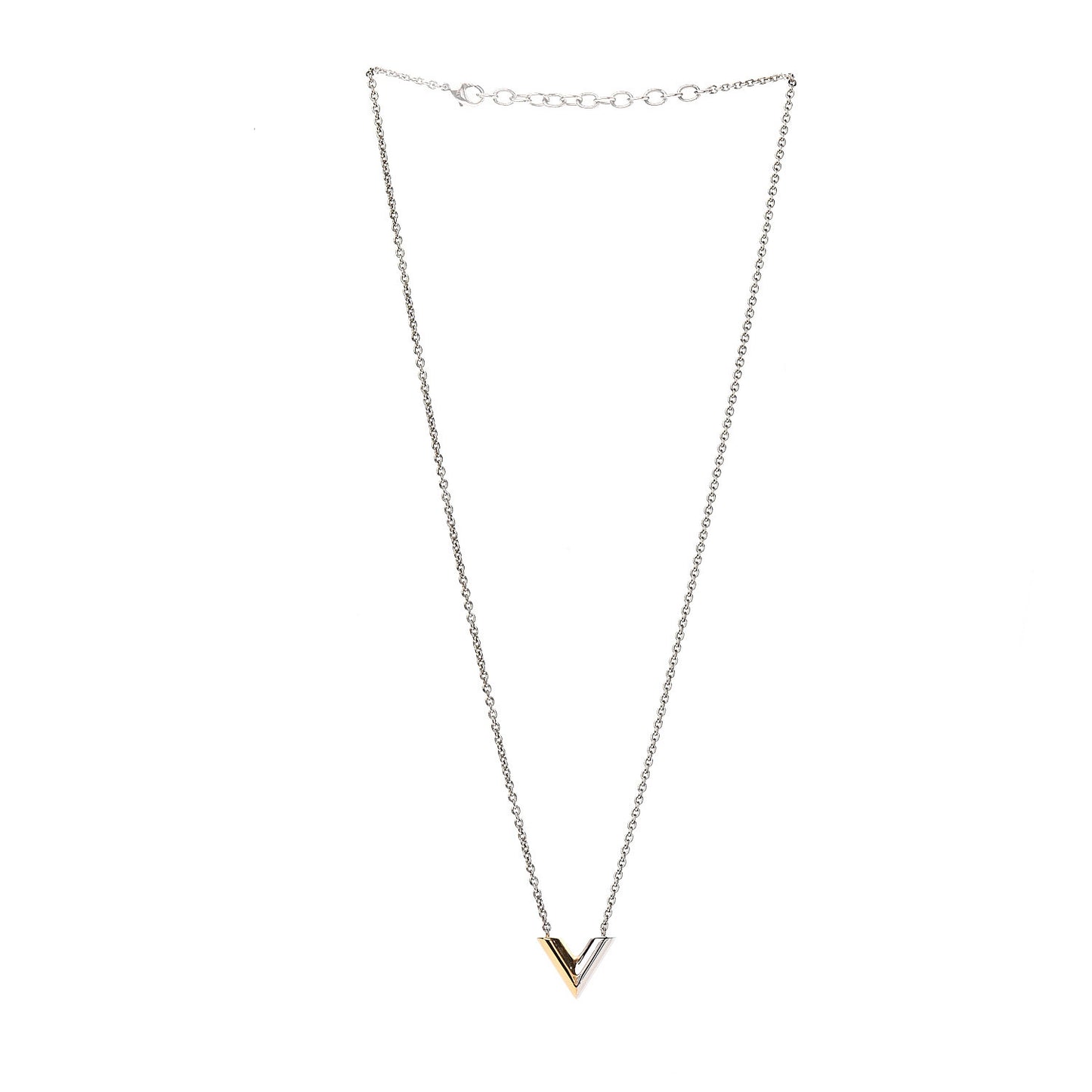 Essential V Necklace Silver Gold