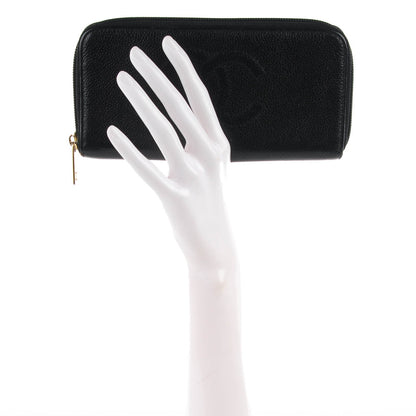Chanel Caviar Large Timeless CC Zip Around Wallet Black 2 of 8
