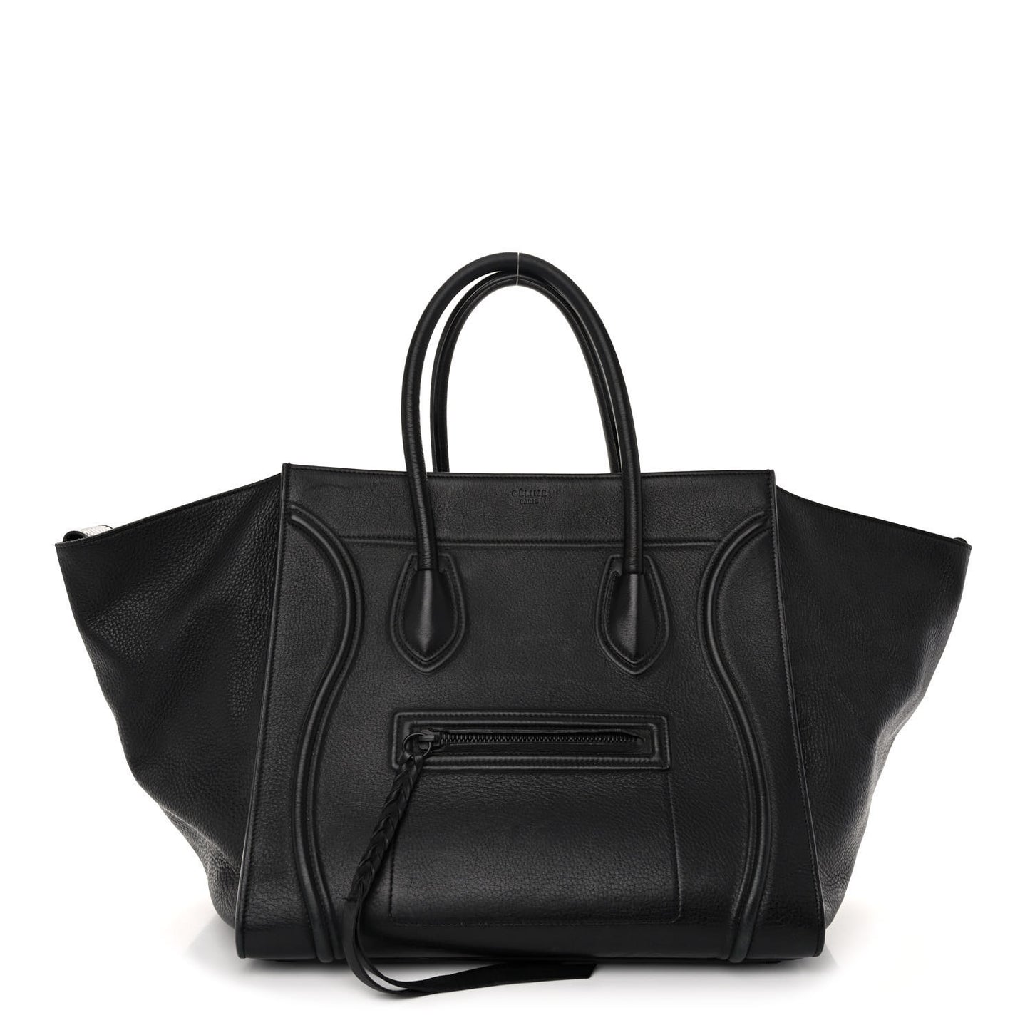 Supple Calfskin Medium Phantom Luggage Black