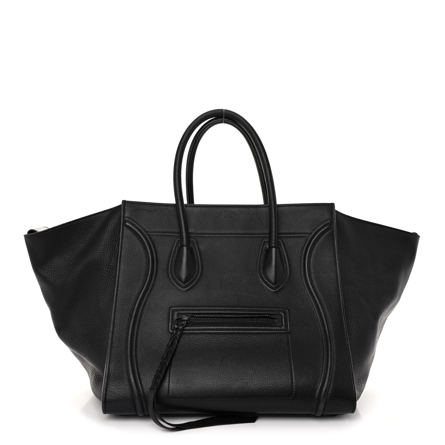 Celine Supple Calfskin Medium Phantom Luggage Black 1 of 11