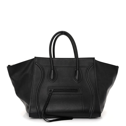 Celine Supple Calfskin Medium Phantom Luggage Black 1 of 11