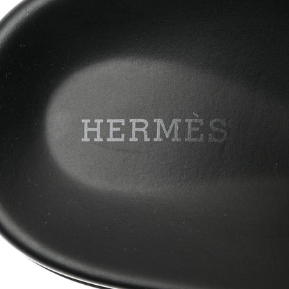 Hermes Calfskin Mens Chypre Sandals 44 Black 7 of 11