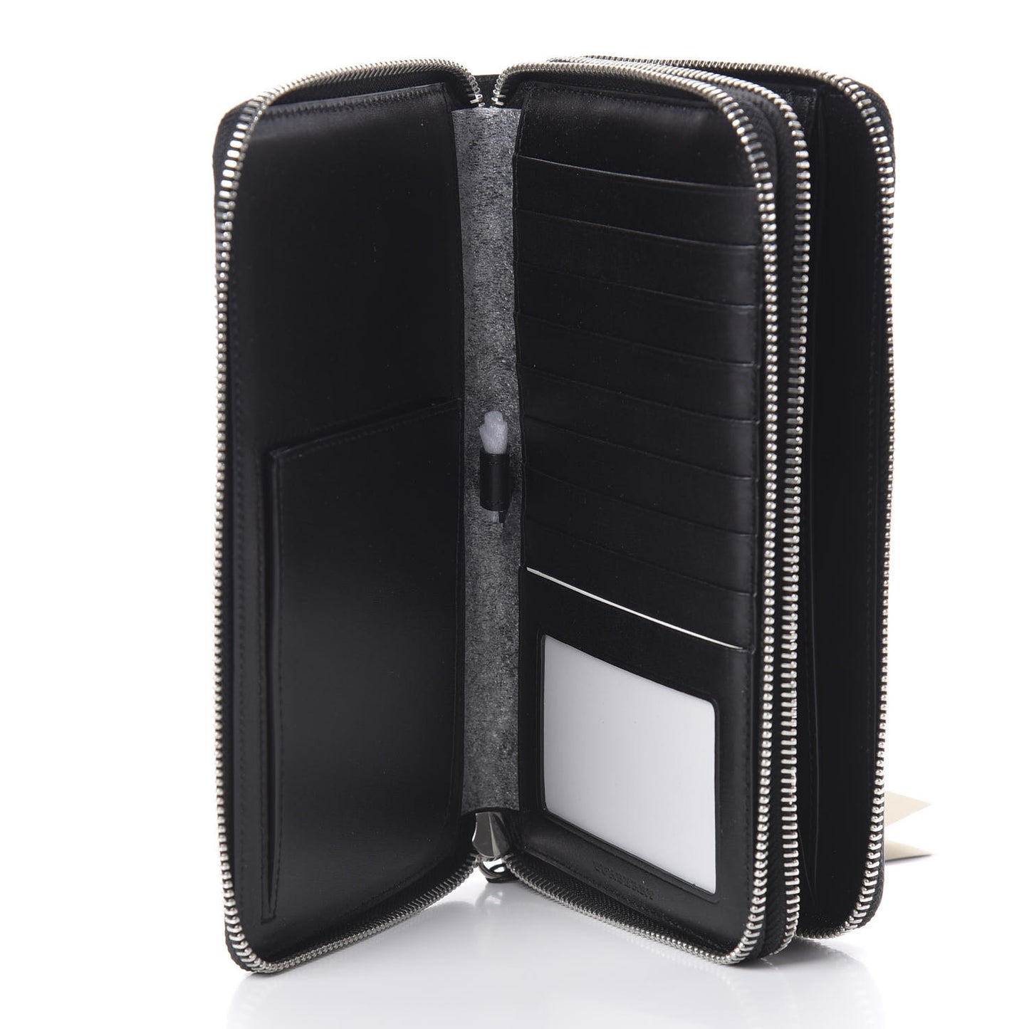 London Check Travel Wallet Navy Black