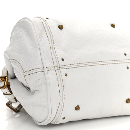 Chloe Calfskin Medium Paddington Satchel White 8 of 10