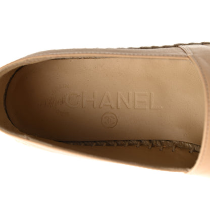 Chanel Lambskin CC Espadrilles 36 Beige Black 8 of 11