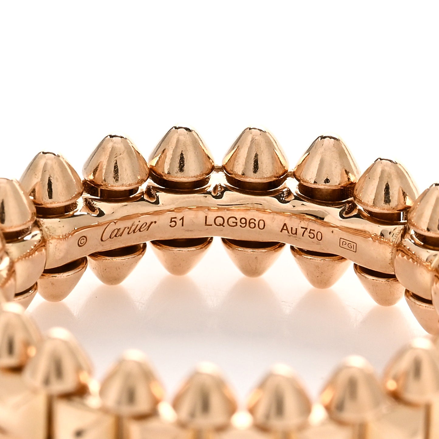 18K Pink Gold SM Clash De Cartier Ring 51 5.75