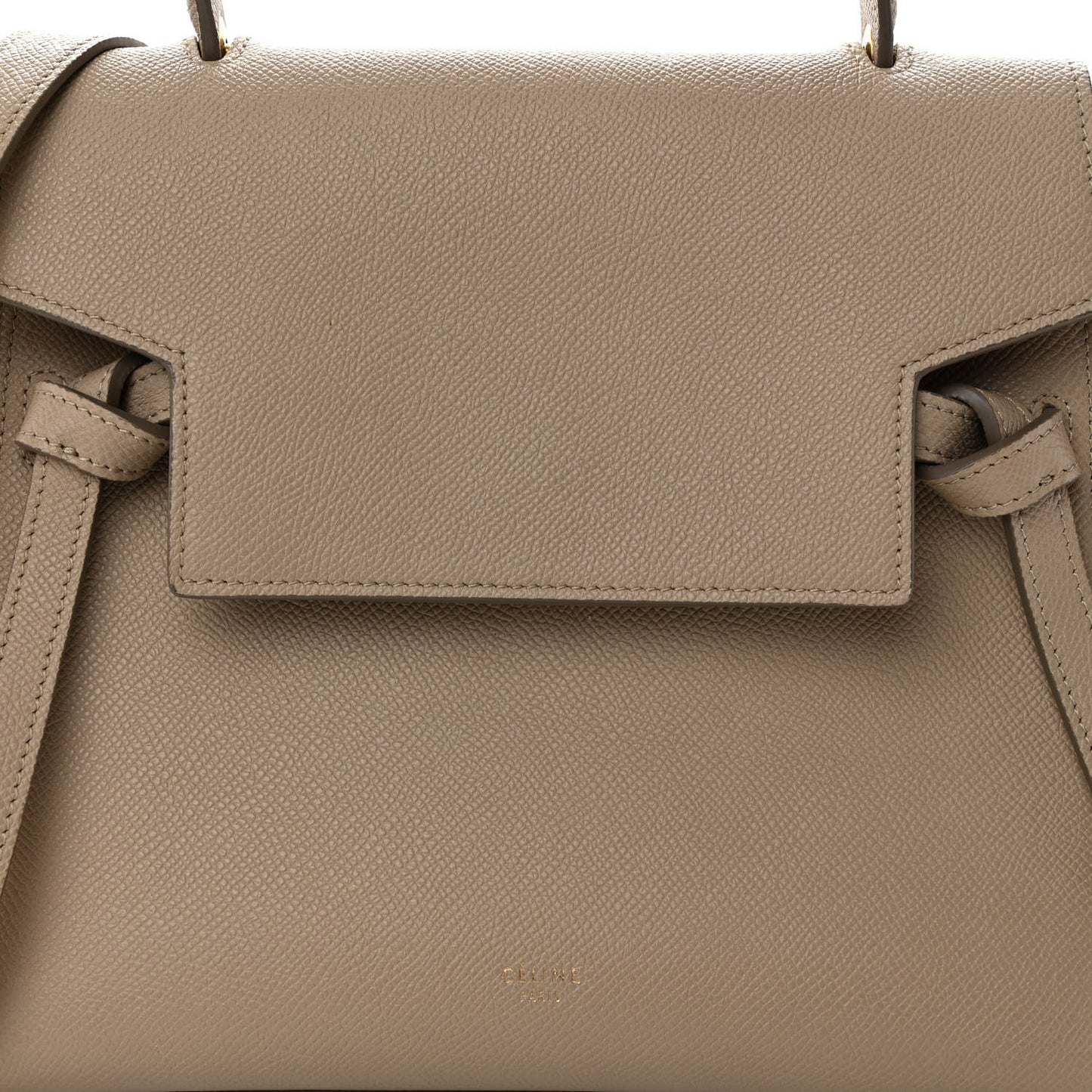 Grained Calfskin Micro Belt Bag Light Taupe
