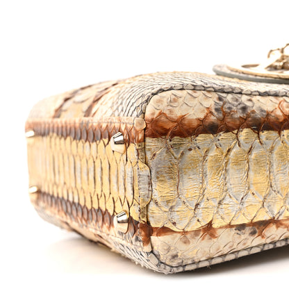 Christian Dior Snakeskin Mini Lady Dior Beige Gold 9 of 9