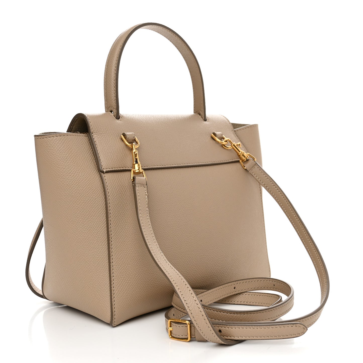 Grained Calfskin Nano Belt Bag Light Taupe