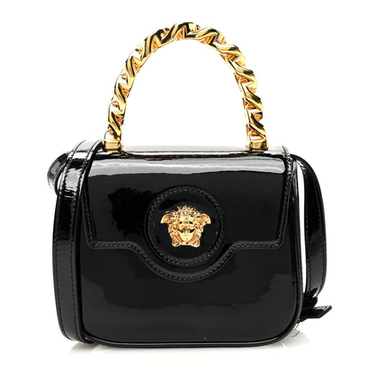 Versace Patent Mini La Medusa Bag Black 1 of 11