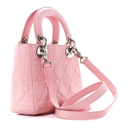 Christian Dior Lambskin Cannage Mini Lady Dior Rose Clair 6 of 27