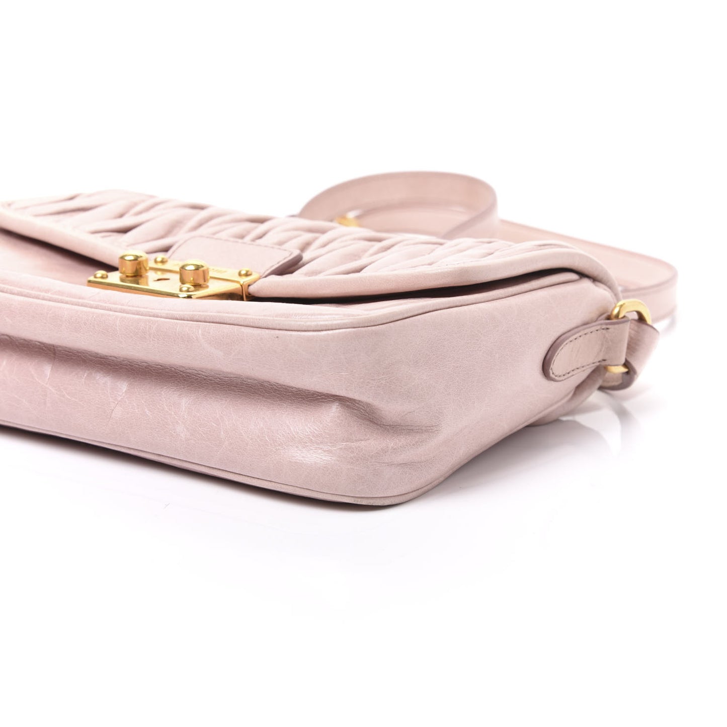 Vitello Lux Matelasse Crossbody Flap Mughetto