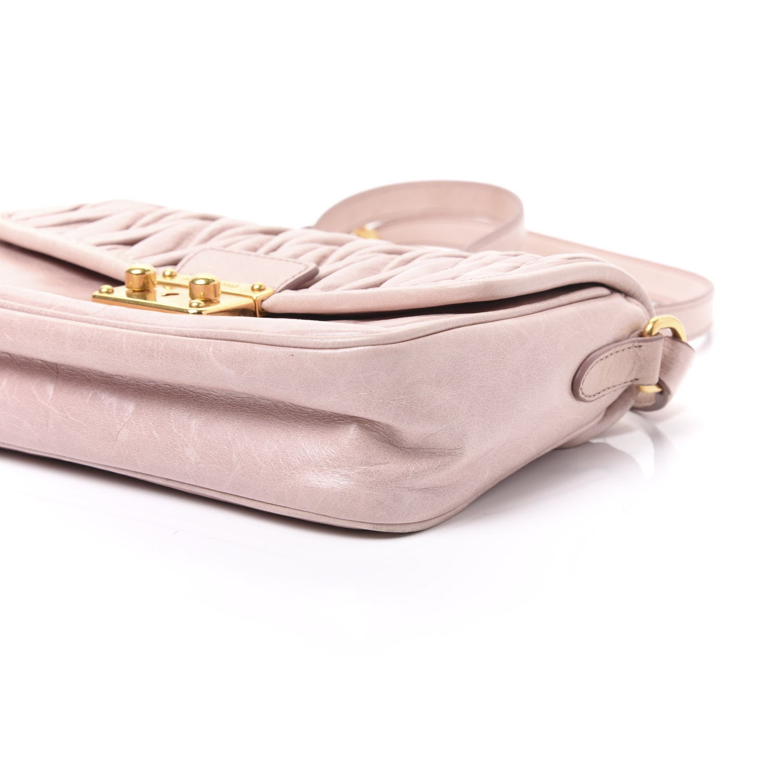 Miu Miu Vitello Lux Matelasse Crossbody Flap Mughetto 6 of 9
