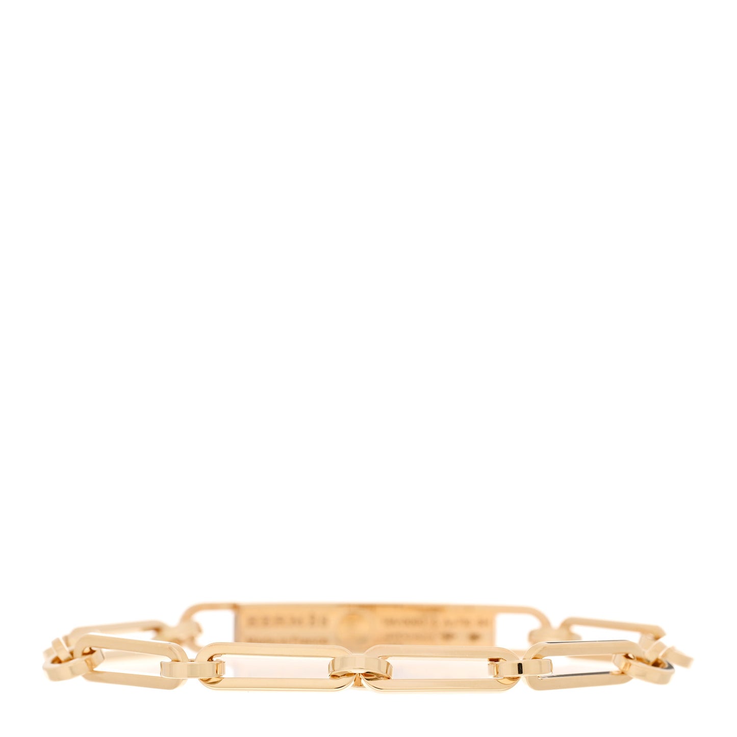 18K Yellow Gold Diamond Pave PM Kelly Chaine Bracelet SH