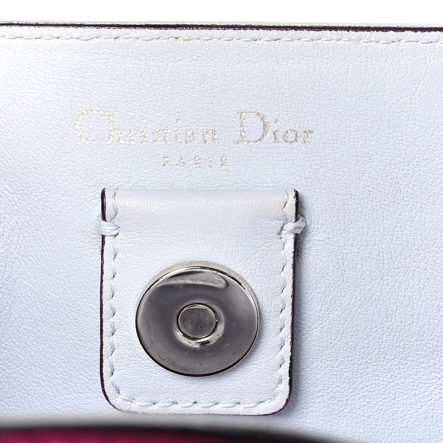 Christian Dior Calfskin Medium Diorissimo Bag Fuchsia 7 of 11