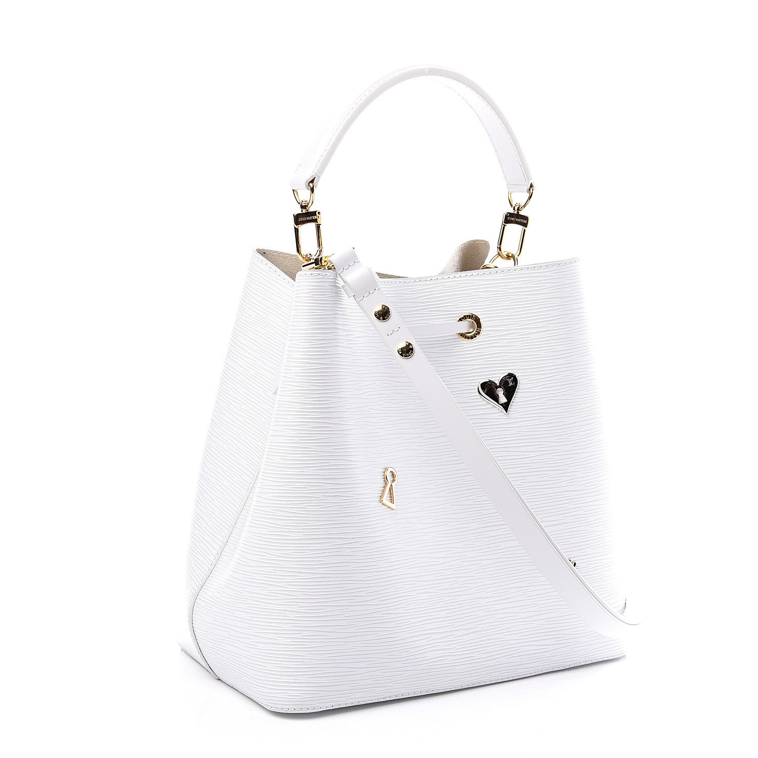 Louis Vuitton Epi Love Lock NeoNoe White 2 of 8