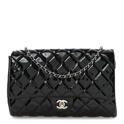 Chanel Patent Quilted Clutch with Chain Flap Black 1 of 13