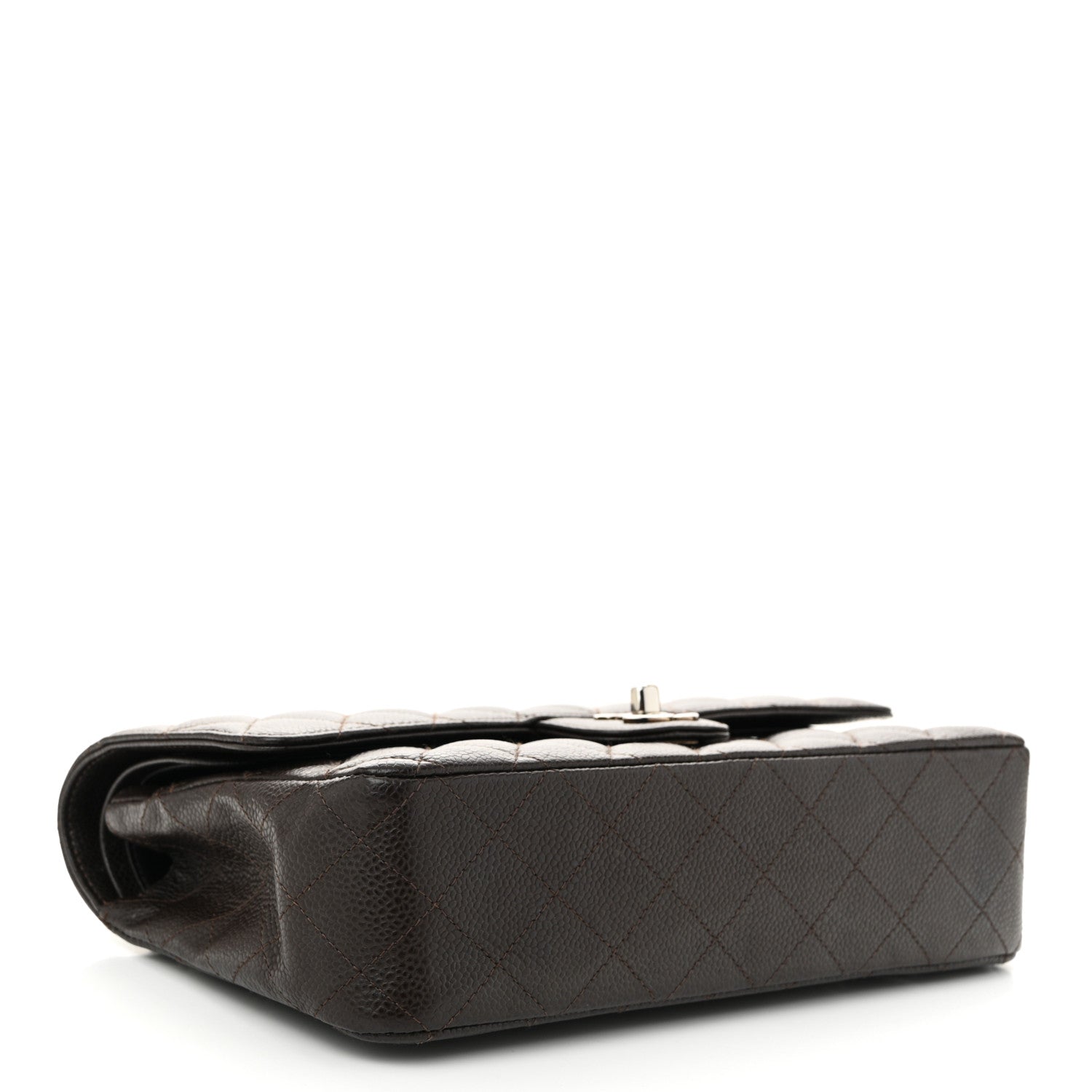 Chanel Caviar Quilted Medium Double Flap Brown 4 of 11