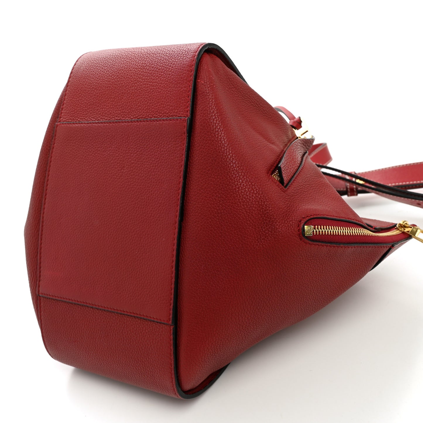 Grained Calfskin Small Hammock Shoulder Bag Raspberry
