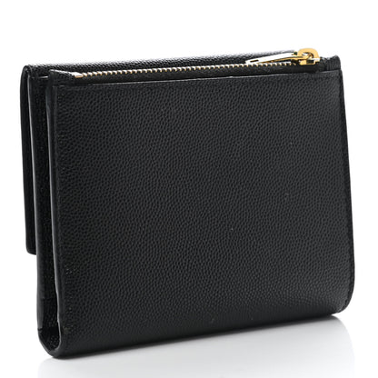 Saint Laurent Grain De Poudre Monogram Bi-Fold Wallet Black 3 of 10