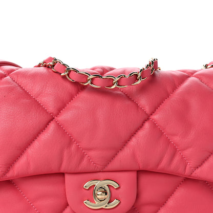 Chanel Calfskin Quilted Medium Bubbly Flap Pink 8 of 13