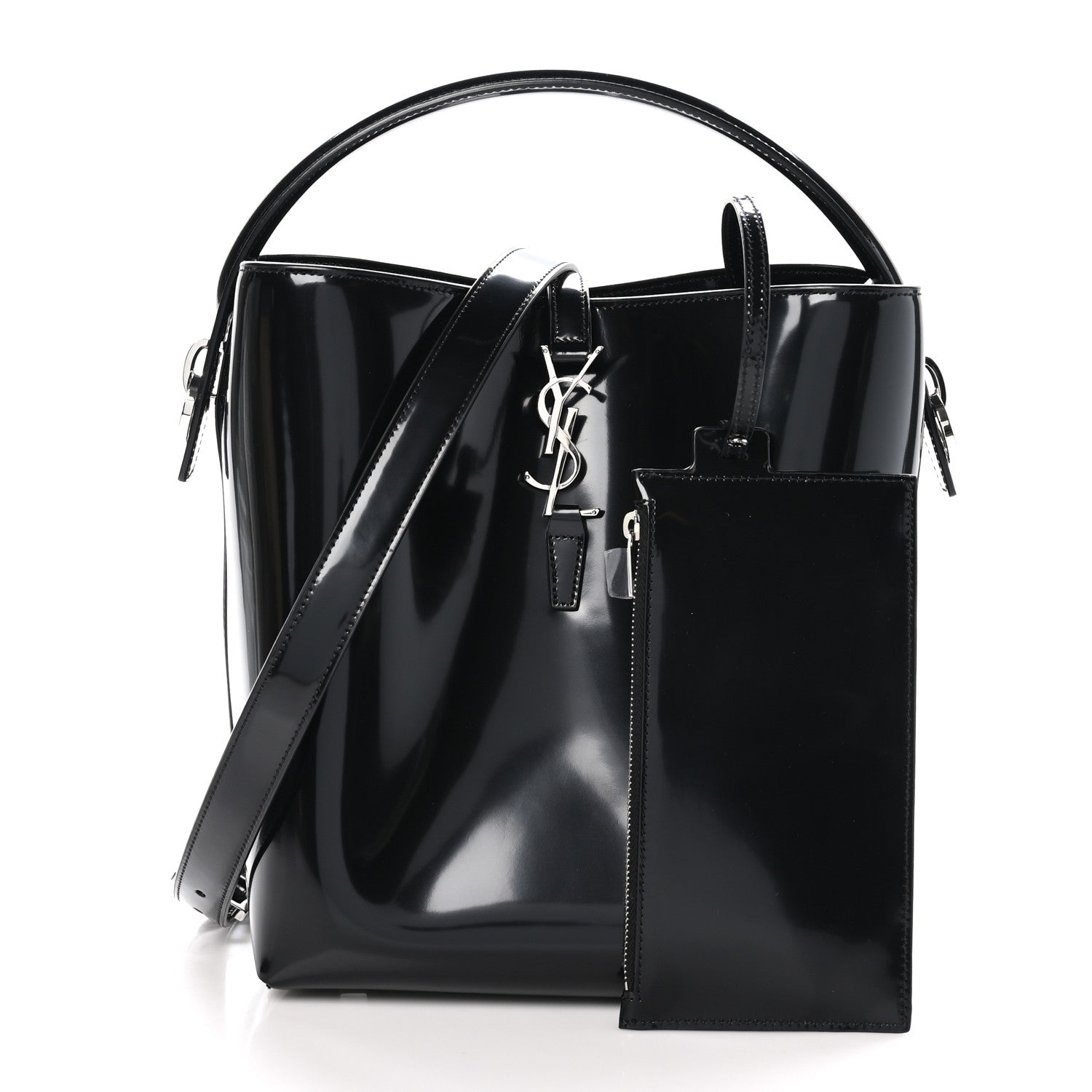 Saint Laurent Patent Calfskin Le 37 Bucket Bag Black 3 of 11