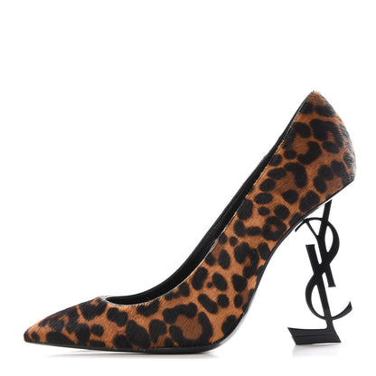 Saint Laurent Calf Hair Leopard Print Opyum 110 Pumps 36 Brown 1 of 9