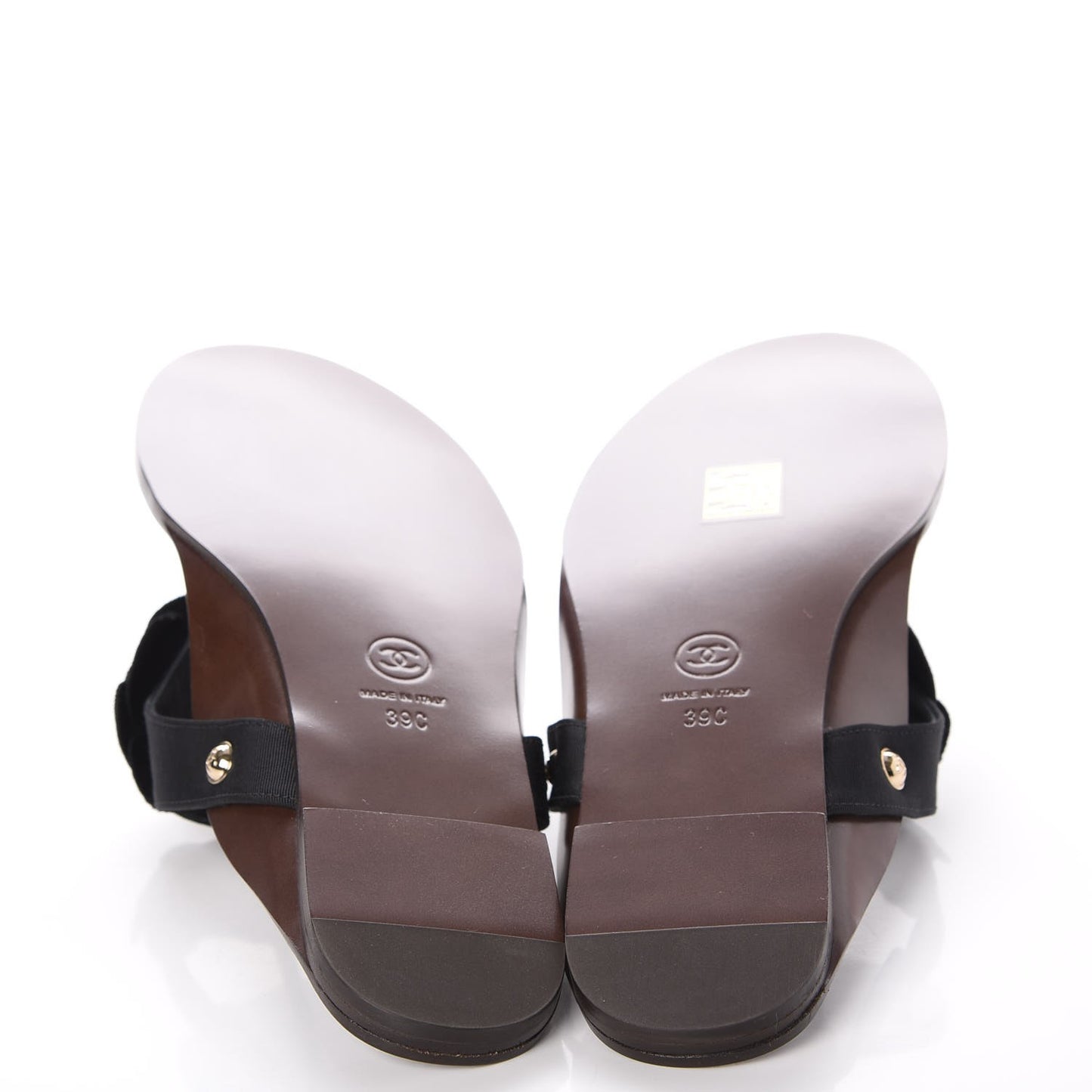 Grosgrain Camellia Thong Sandals 39 Black