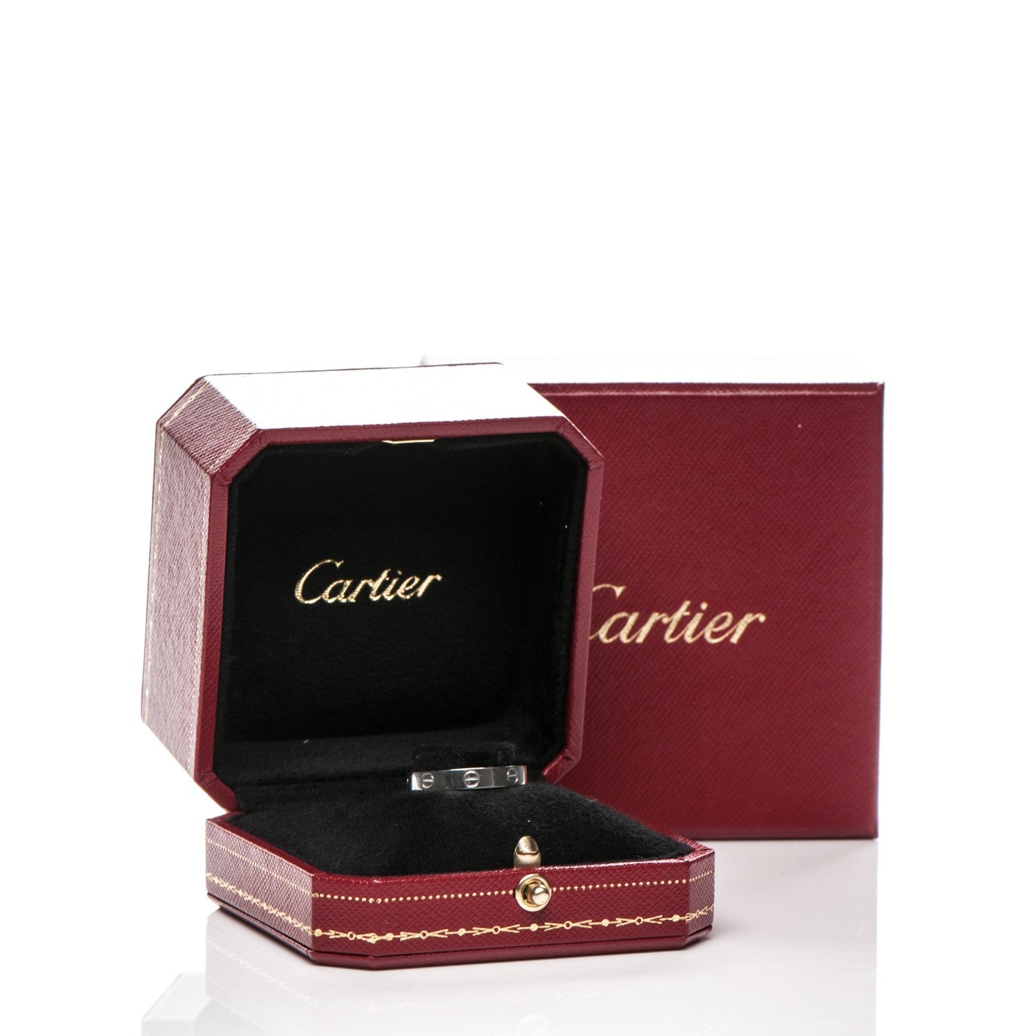 Cartier 18K White Gold 4mm LOVE Wedding Band Ring 60 9 4 of 4