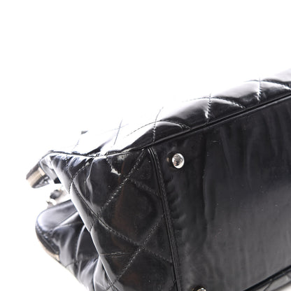Chanel Vinyl Quilted Mademoiselle Tote Black 7 of 11