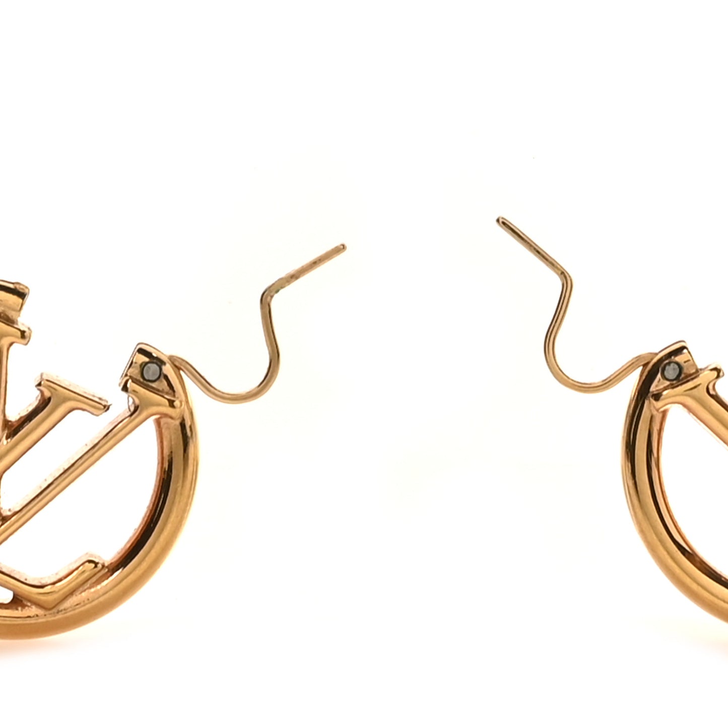 Metal Small Louise Hoop Earrings Gold
