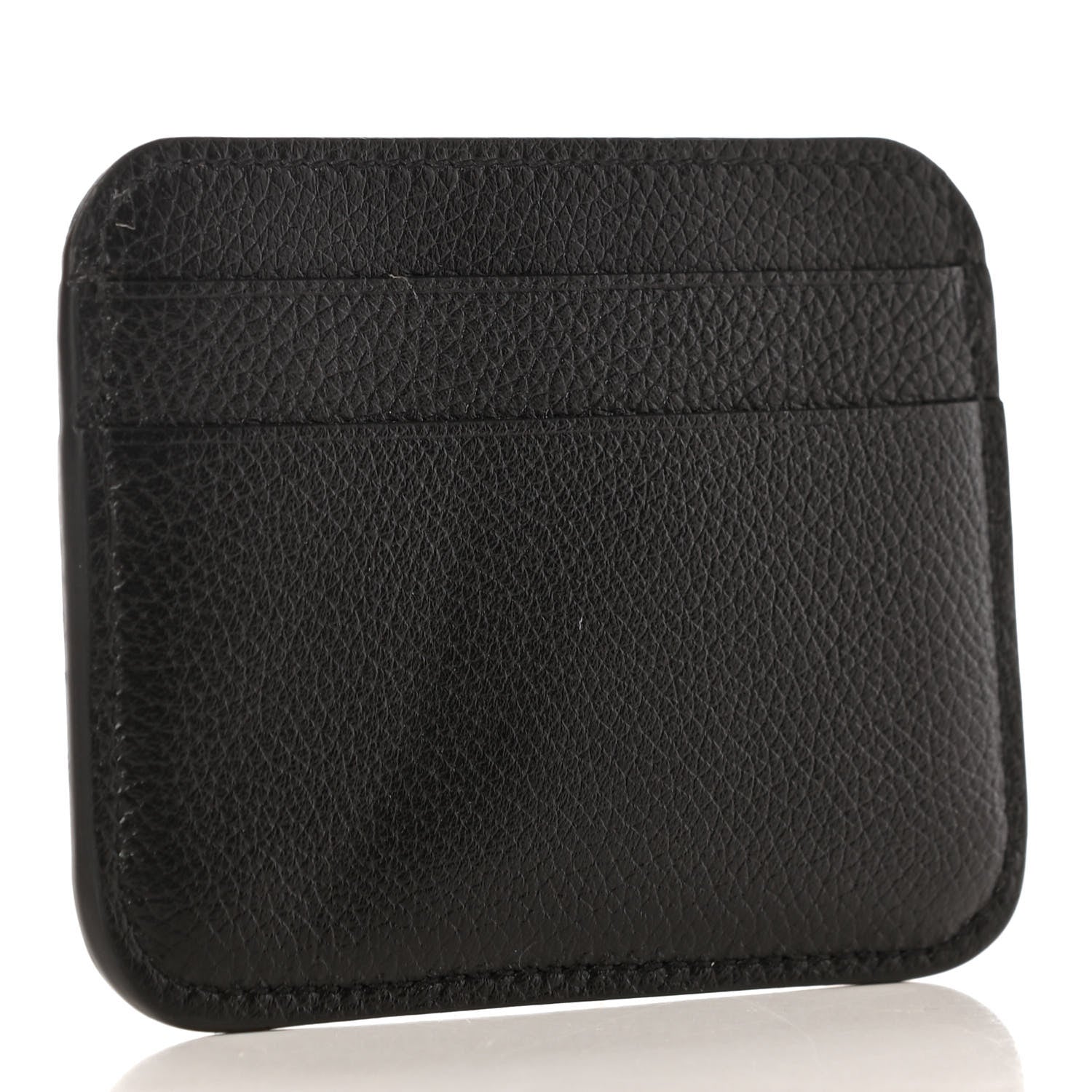 Balenciaga Grained Calfskin BB Card Holder Black 3 of 6