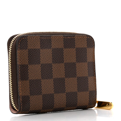 Louis Vuitton Damier Ebene Zippy Coin Purse Rose Ballerine 4 of 10