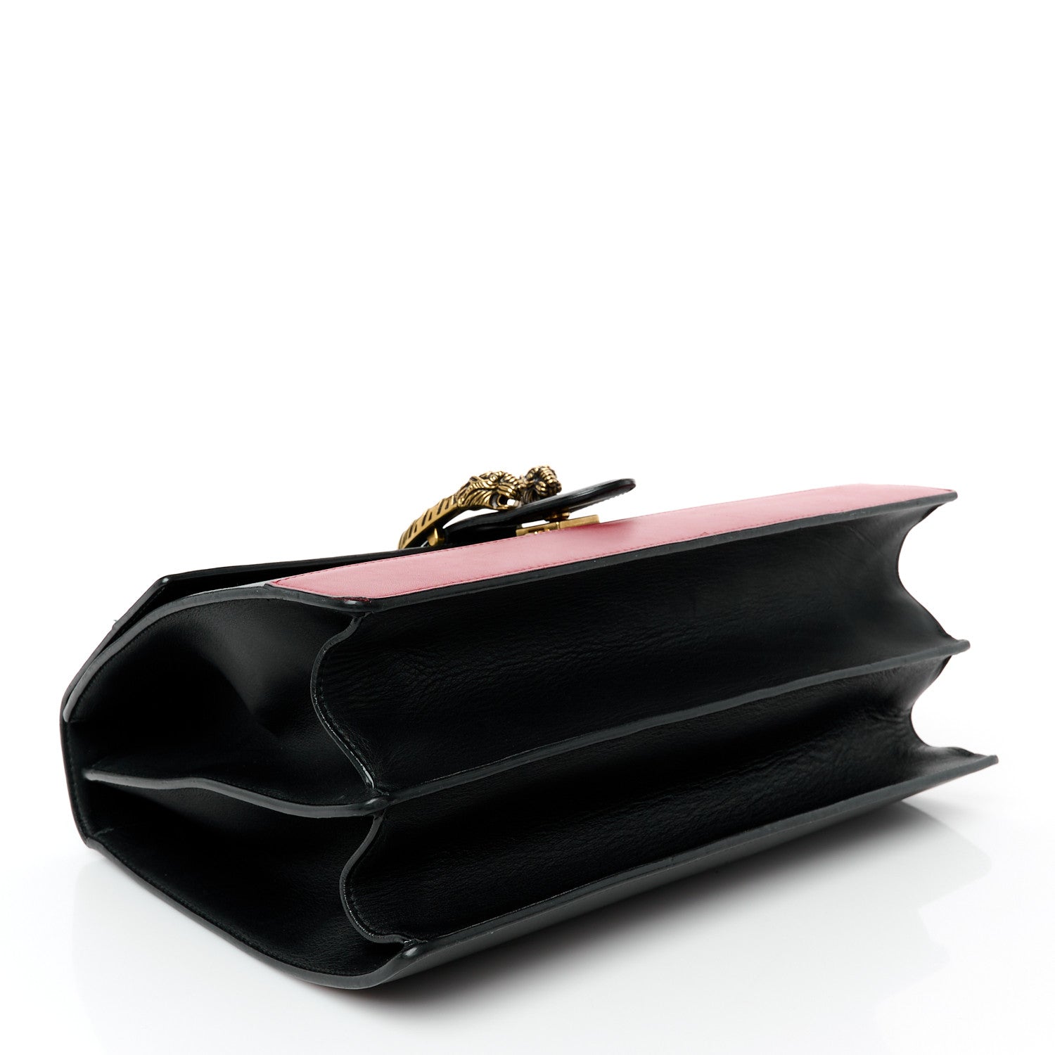 Gucci Calfskin Bamboo Web Large Dionysus Top Handle Bag Black Bright Evergreen Hibiscus Red 3 of 10