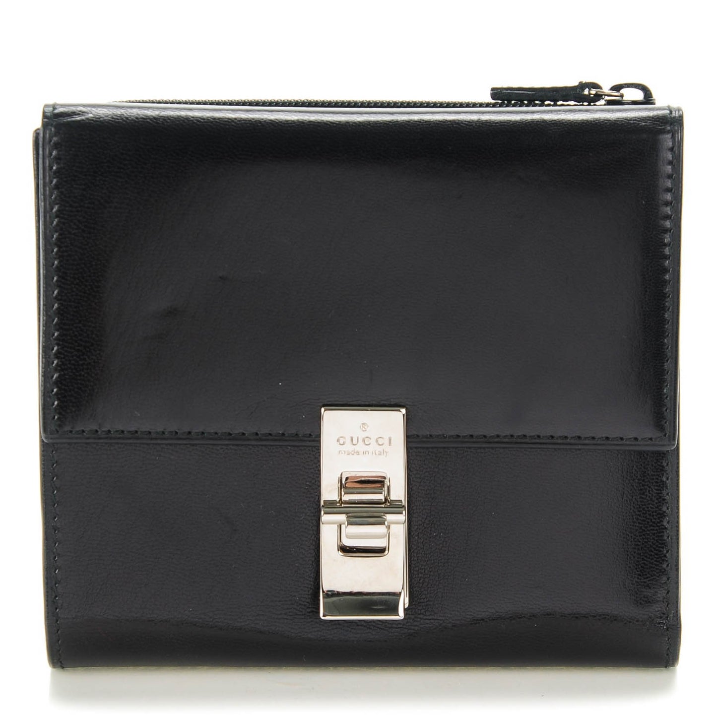 Calfskin French Flap Wallet Black