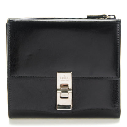 Gucci Calfskin French Flap Wallet Black 1 of 8