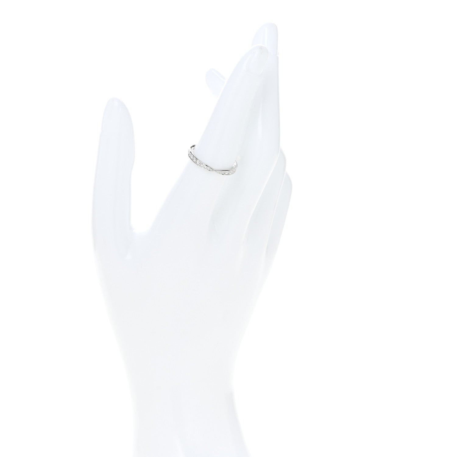 Tiffany Platinum Diamond Harmony Bead-Set Band Ring 53 6.5 2 of 5