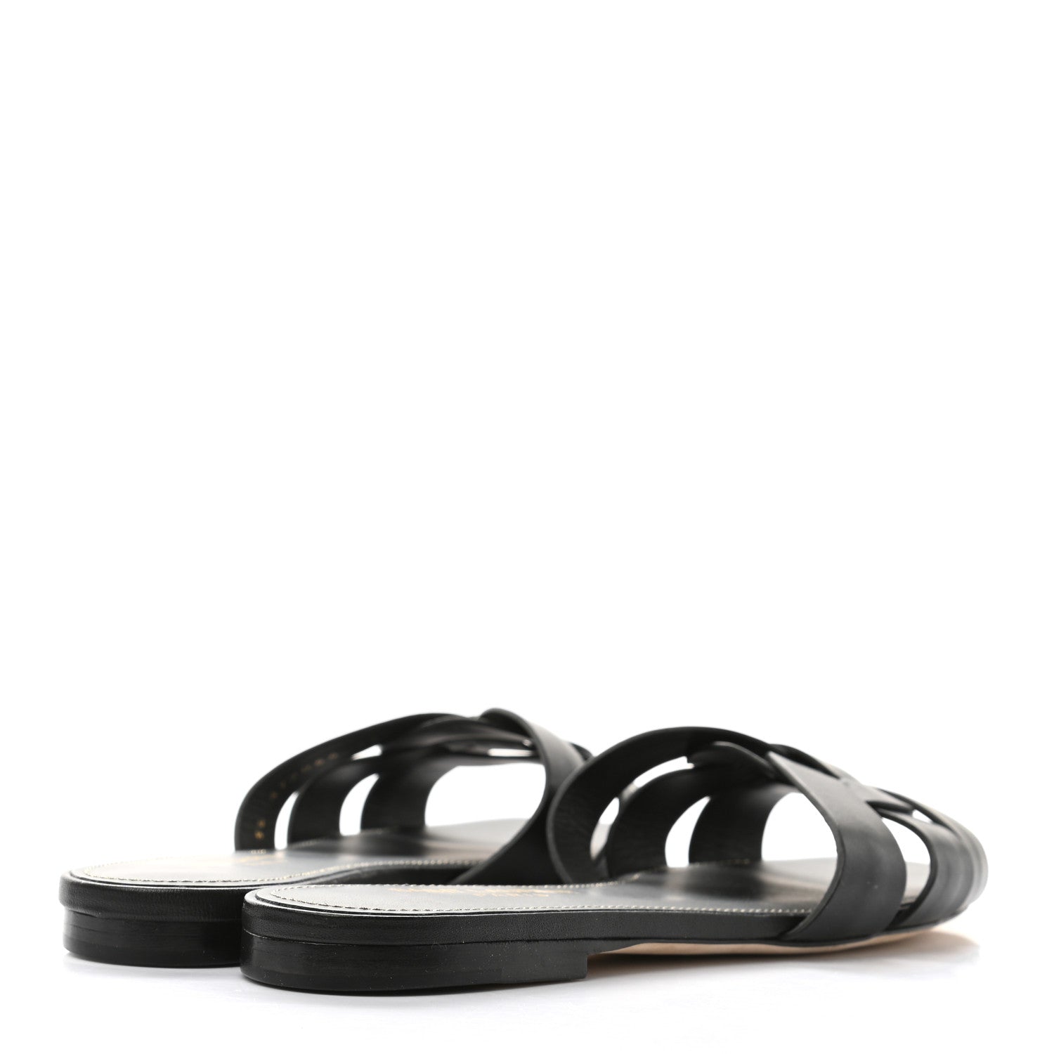 Saint Laurent Calfskin Nu Pied 05 Slide Sandals 38.5 Black 4 of 9