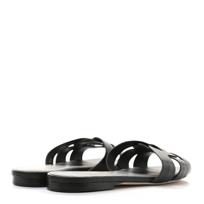 Saint Laurent Calfskin Nu Pied 05 Slide Sandals 38.5 Black 4 of 9