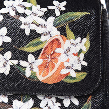 Dolce & Gabbana Dauphine Orange Print Medium Miss Sicily Satchel Black 11 of 13