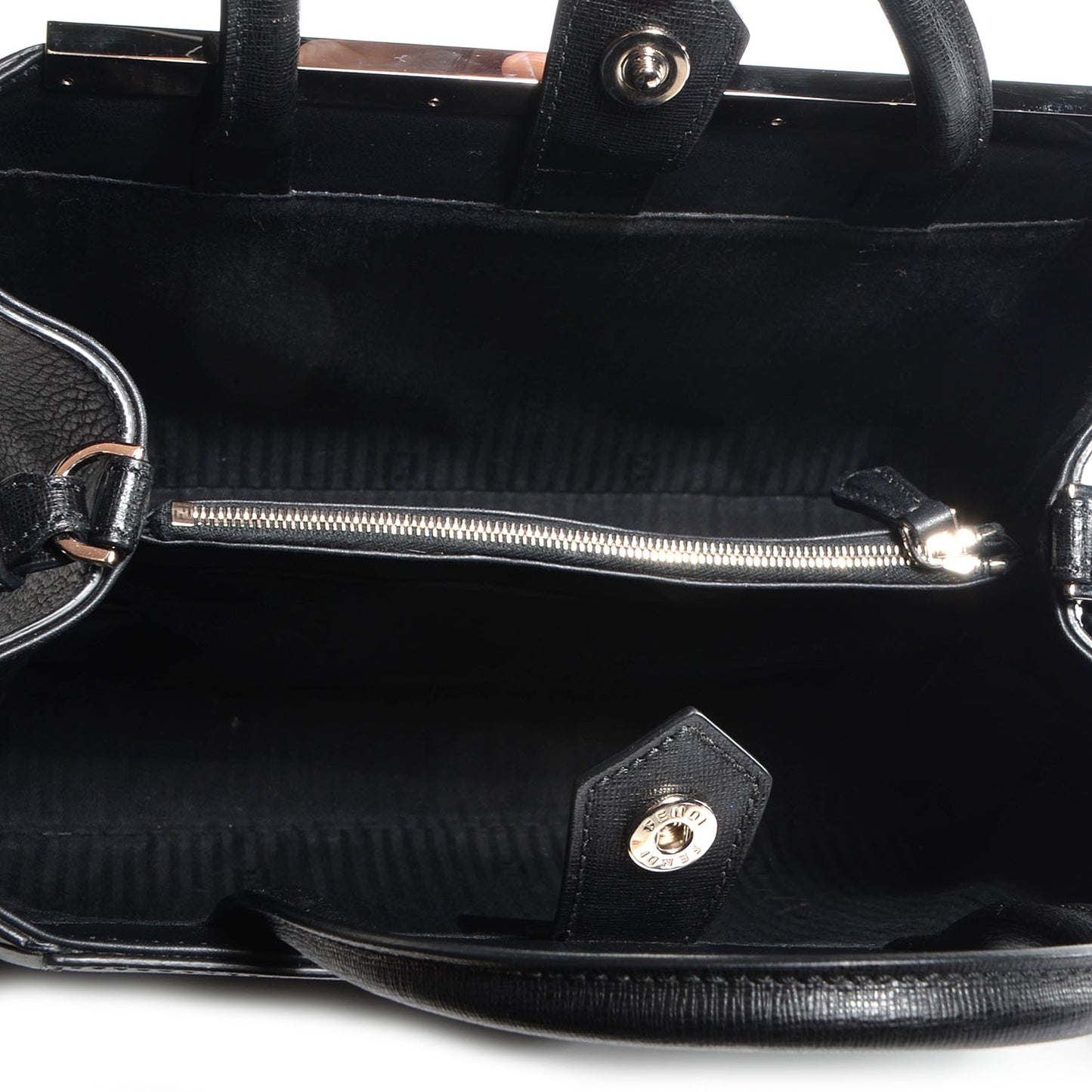 Saffiano Monster Colorblock Petite 2Jours Tote Black
