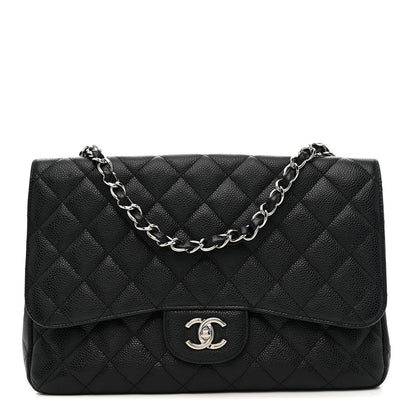 Chanel Caviar Quilted Jumbo Single Flap Black 1 of 10