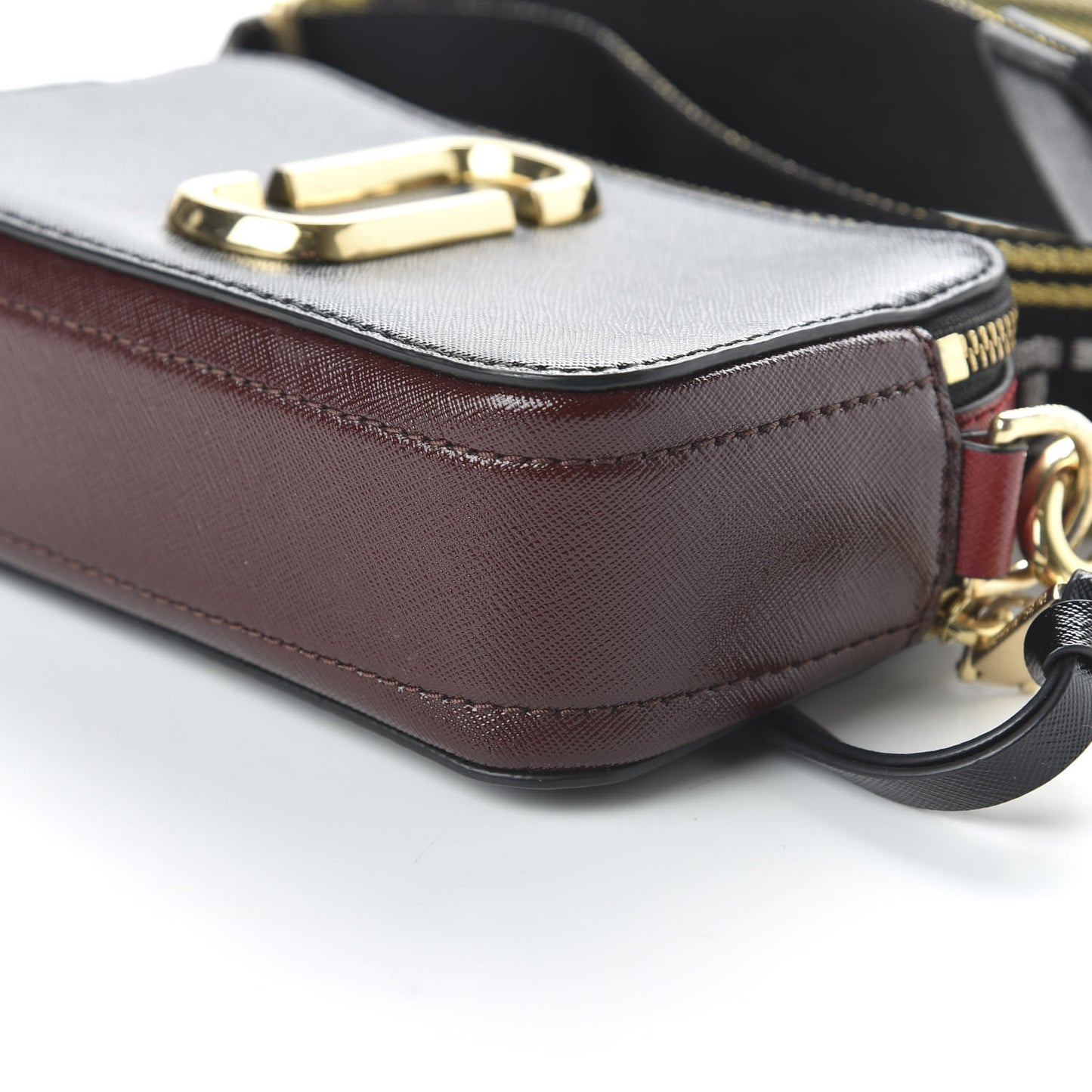 Saffiano Small Snapshot Camera Bag Black Multi