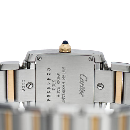Cartier Stainless Steel 18K Yellow Gold 20mm Tank Francaise Quartz Watch 4 of 4