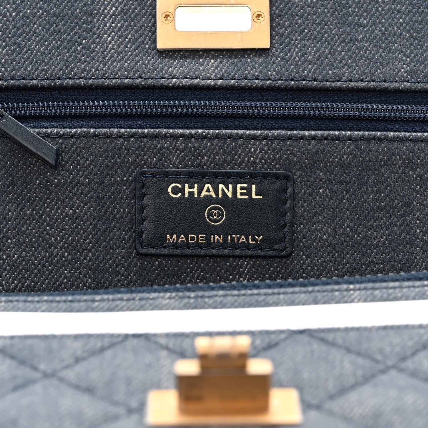 Chanel Denim Quilted Lucky Charms Reissue Wallet On Chain WOC Blue 5 of 10