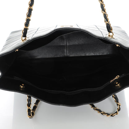 Chanel Lambskin Square Stitched Tote Black 5 of 7