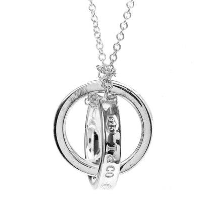 Tiffany Sterling Silver 1837 Interlocking Circles Pendant Necklace 4 of 7